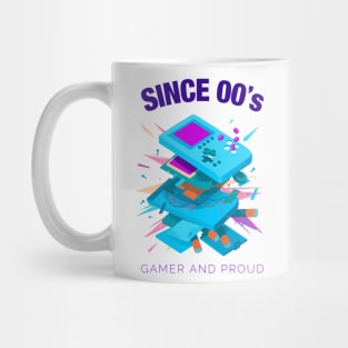 Since 2000s Gamer and Proud - Gamer gift - Retro Videogame Mug